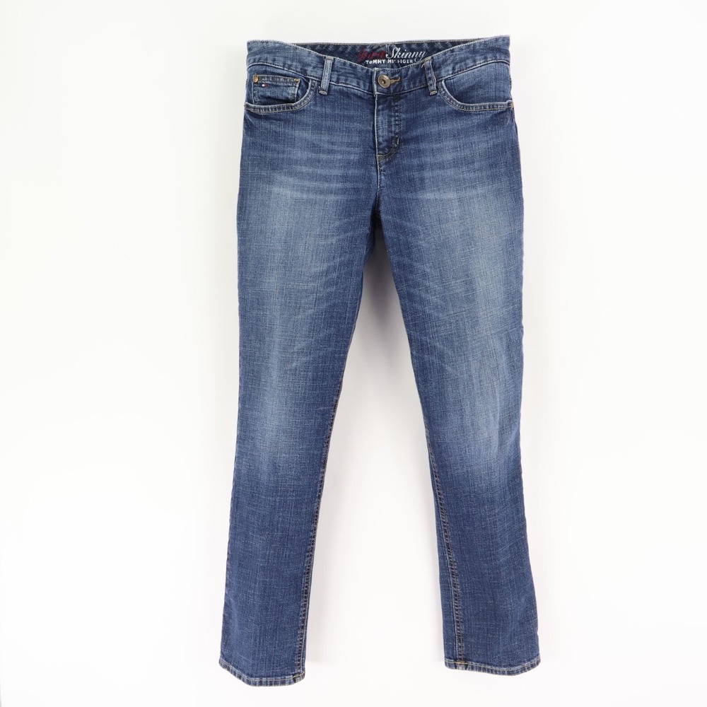 Tommy Hilfiger‎ Spirit Skinny Jeans Womens Size 8 Blue Dark Wash Denim Mid Rise